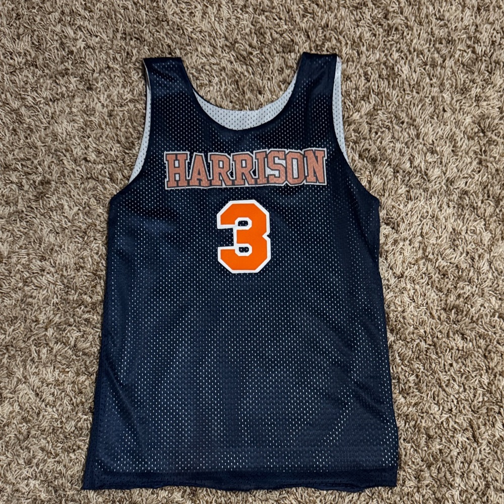 Harrison Navy, Orange and White Reversible Sports Jersey